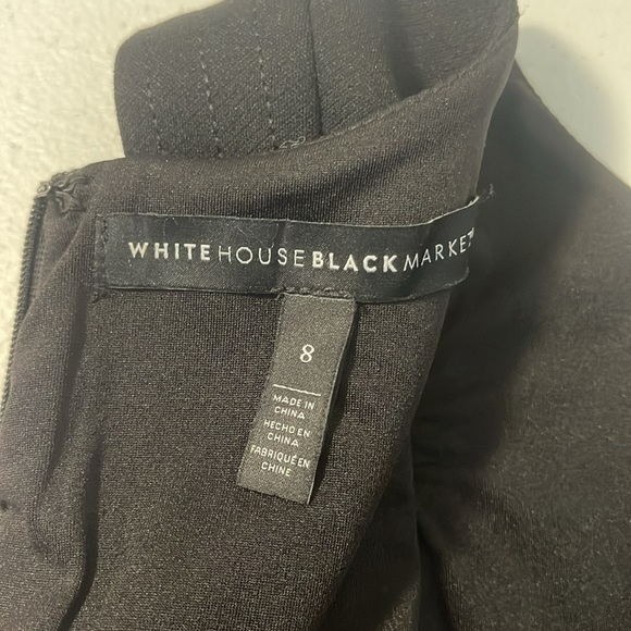 WHBM Luxe Stretch Button Detail Fit & Flare Dress with Gold Buttons Size 8 - Picture 4 of 6